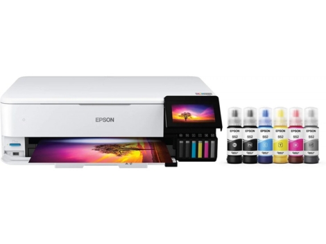EcoTank Photo ET-8550 Wireless Wide-Format All-in-One Supertank Printer with Scanner, Copier, Ethernet and 4.3-inch Color Touchscreen