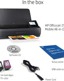 OfficeJet 250 All-in-One Portable Printer with Wireless & Mobile Printing, Works