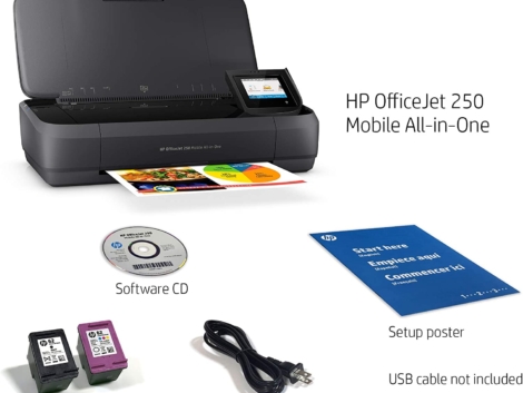 OfficeJet 250 All-in-One Portable Printer with Wireless & Mobile Printing, Works